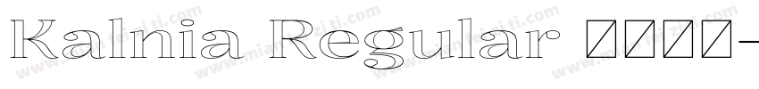 Kalnia Regular 语言英文字体转换
